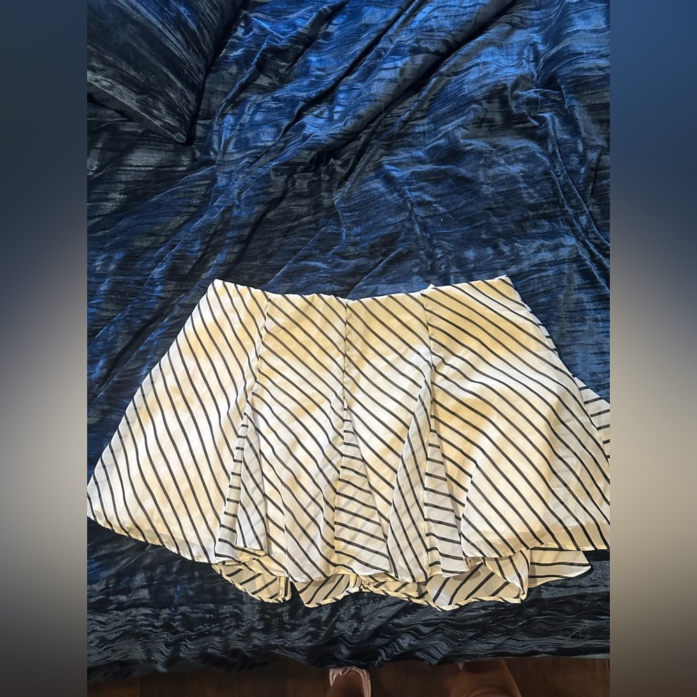 Abercrombie Striped Pleated Skort